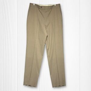 Brooks Brothers Madison BrooksCool Tan Wool Blend Dress Pants Mens 35x32